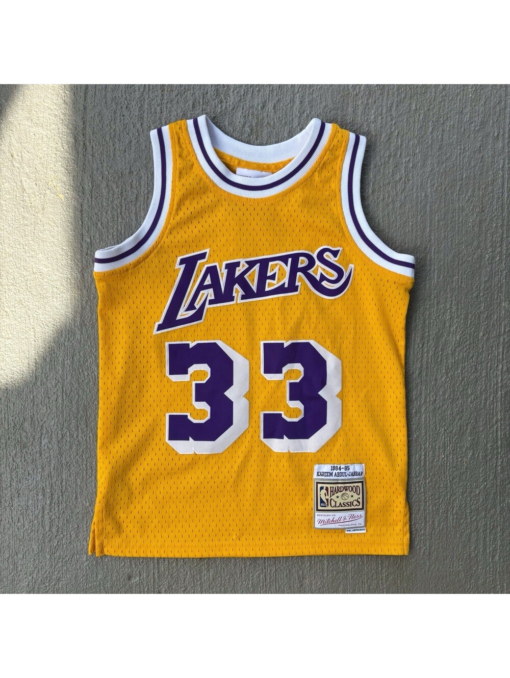 LA Los Angeles Lakers Kareem Abdul-Jabbar #33 Mitchell Ness Jersey YOUTH Small 8